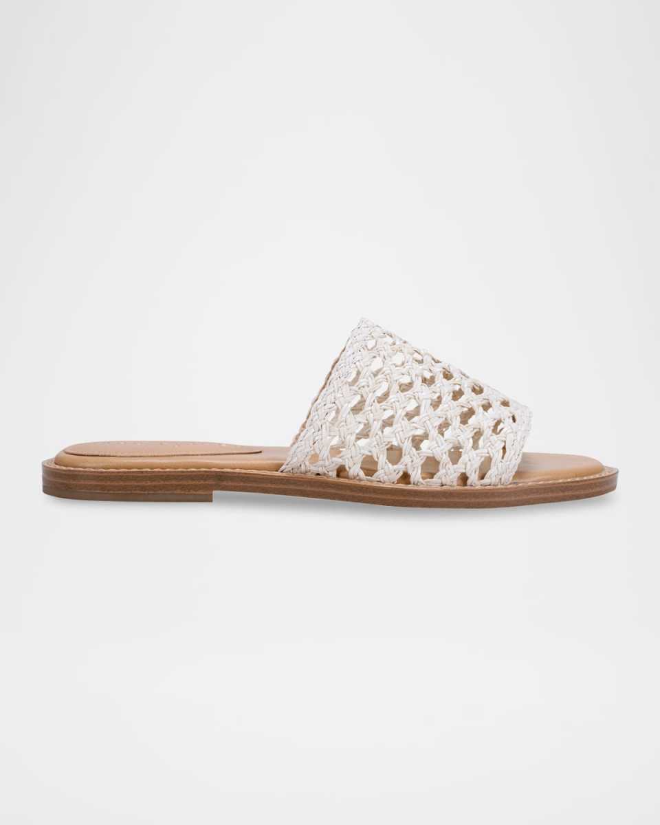 Glynne Woven Flat Slide Sandals